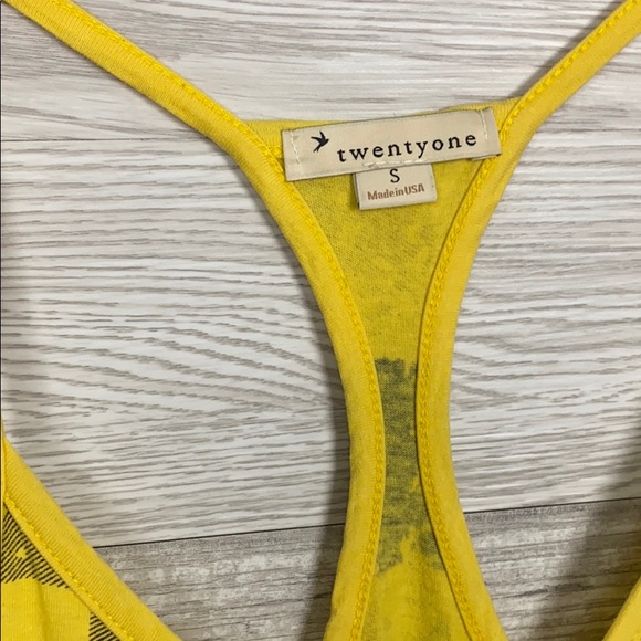Vintage Y2K Forever21 Yellow|Black Checker Racer Back Tank - Picture 5 of 7
